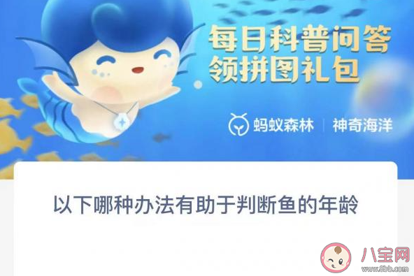 以下哪种办法有助于判断鱼的年龄 神奇海洋12月20日答案