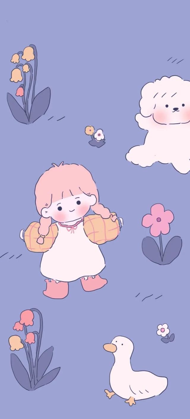 创意灰色插画系列手机壁纸（可爱壁纸插画心手机壁纸）(9)