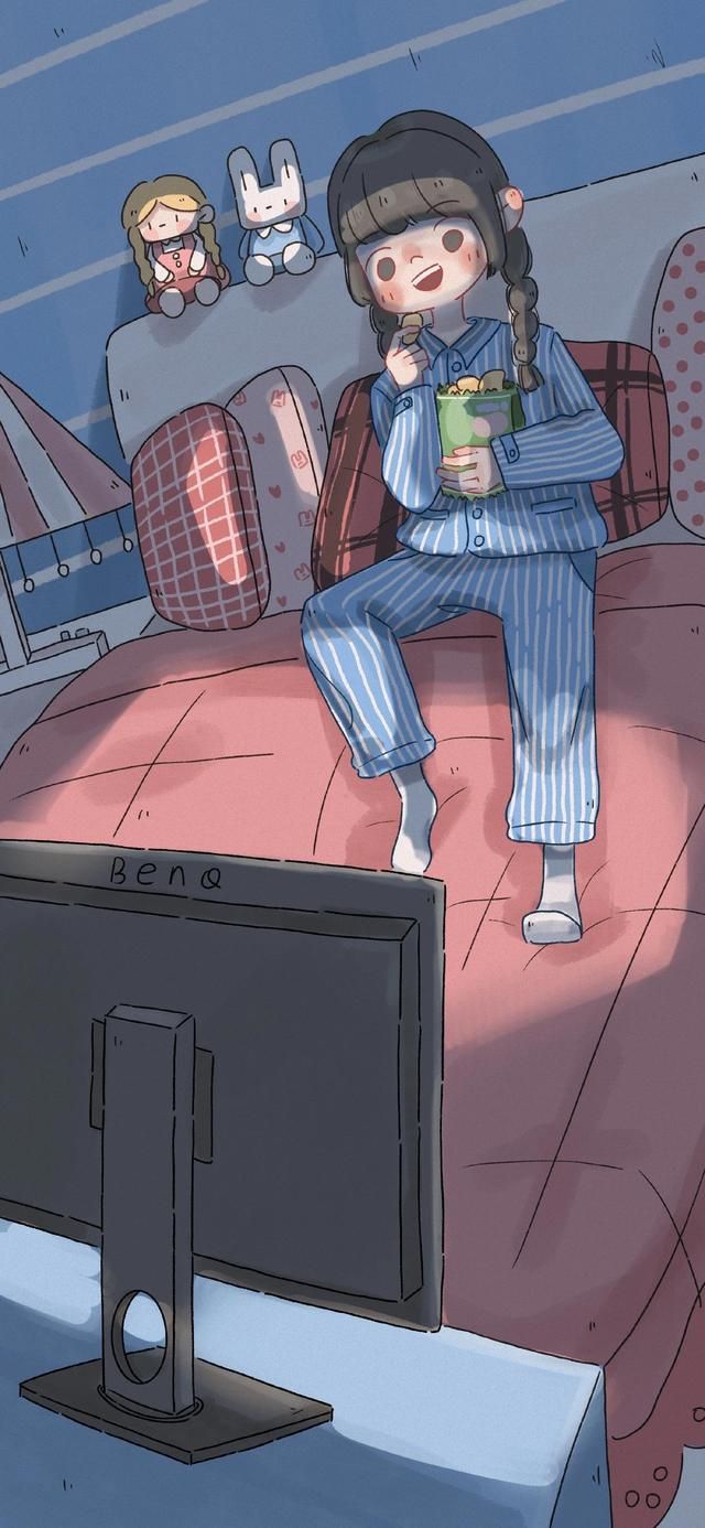 创意灰色插画系列手机壁纸（可爱壁纸插画心手机壁纸）(7)