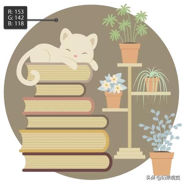 ai插画教程图文（绘制猫咪场景插画设计）(36)
