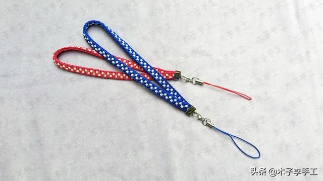 蝴蝶结手机挂绳编法大全（用方形盘编器做的手机挂绳的编法图解）(20)