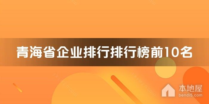 青海省企业排行排行榜前10名