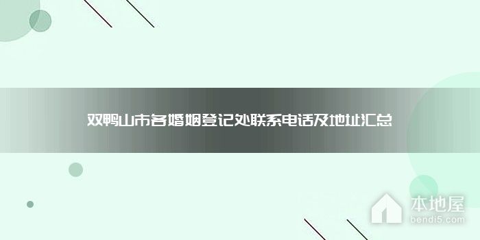 双鸭山市各婚姻登记处联系电话及地址汇总