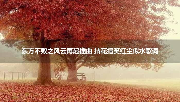 东方不败之风云再起插曲 拈花指笑红尘似水歌词？