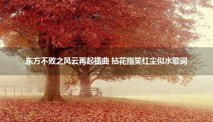 东方不败之风云再起插曲 拈花指笑红尘似水歌词？