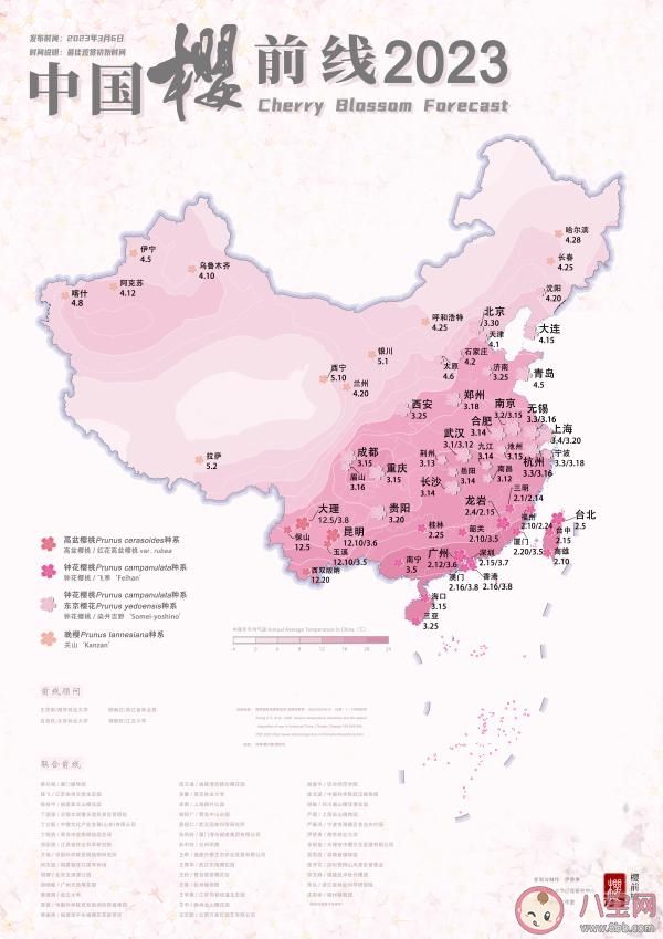 2023全国赏樱地图出炉 全国各大城市最佳赏樱期