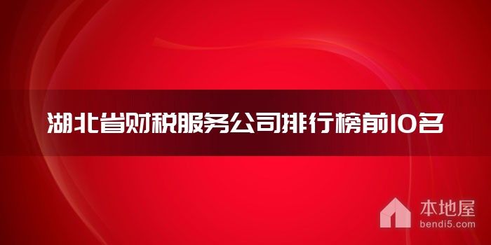 湖北省财税服务公司排行榜前10名