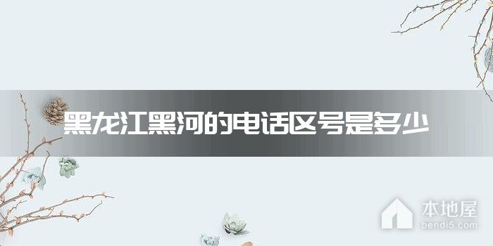 黑龙江黑河的电话区号是多少