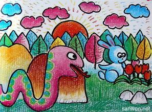 油画棒经典色系绘画超简单 儿童最喜欢的绘画工具之一(3)