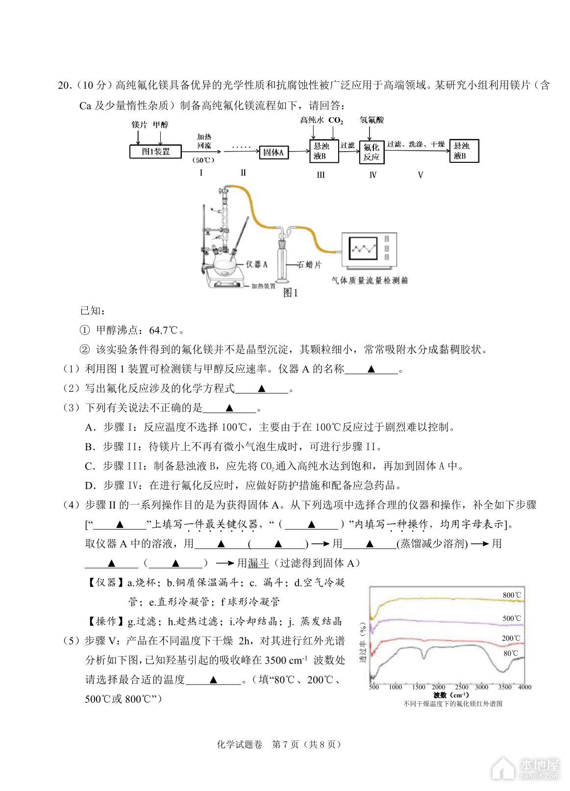 绍兴市高三二模化学试题及参考答案（2023）
