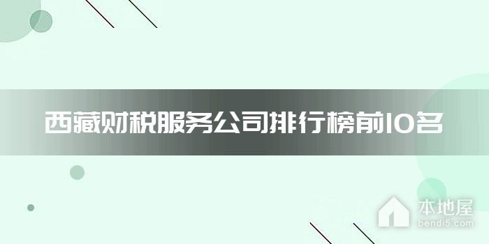 西藏财税服务公司排行榜前10名