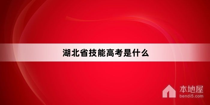 湖北省技能高考是什么