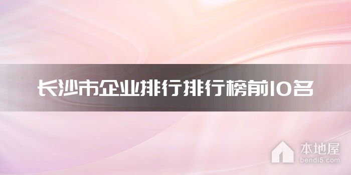 长沙市企业排行排行榜前10名