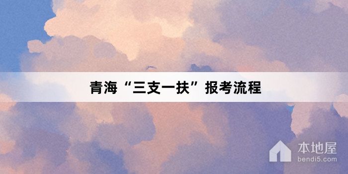 青海“三支一扶”报考流程