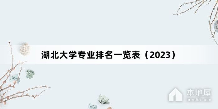 湖北大学专业排名一览表（2023）