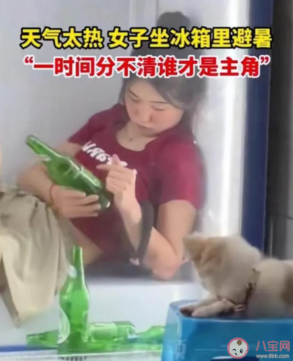 天气太热女子坐冰箱里避暑 有哪些避暑小妙招