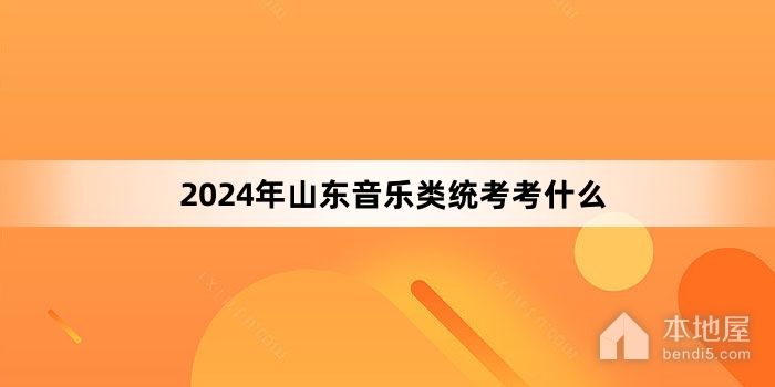2024年山东音乐类统考考什么