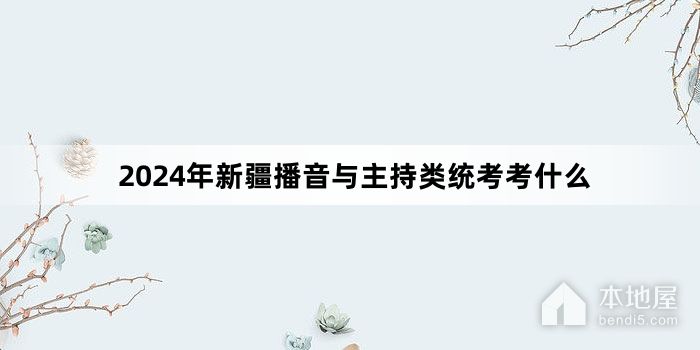 2024年新疆播音与主持类统考考什么