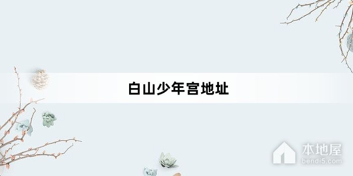 白山少年宫地址