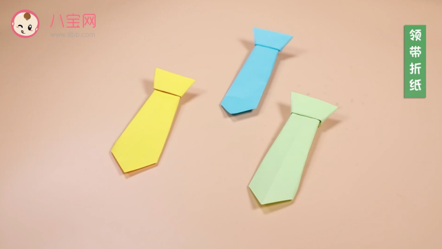 儿童领带折纸视频   手工折纸领带步骤图